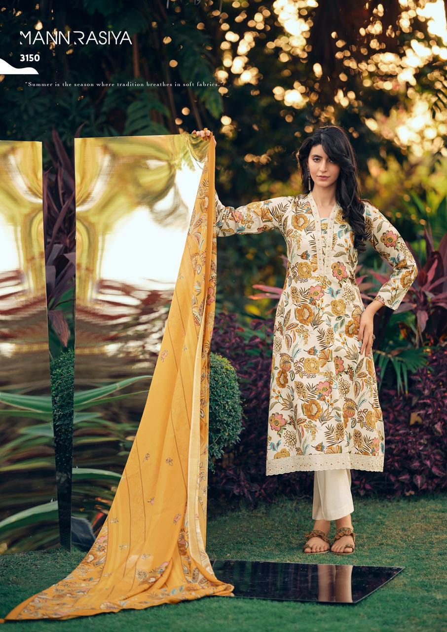 Aaina Mannrasiya Jam Cotton Pant Style Suits Manufacturer