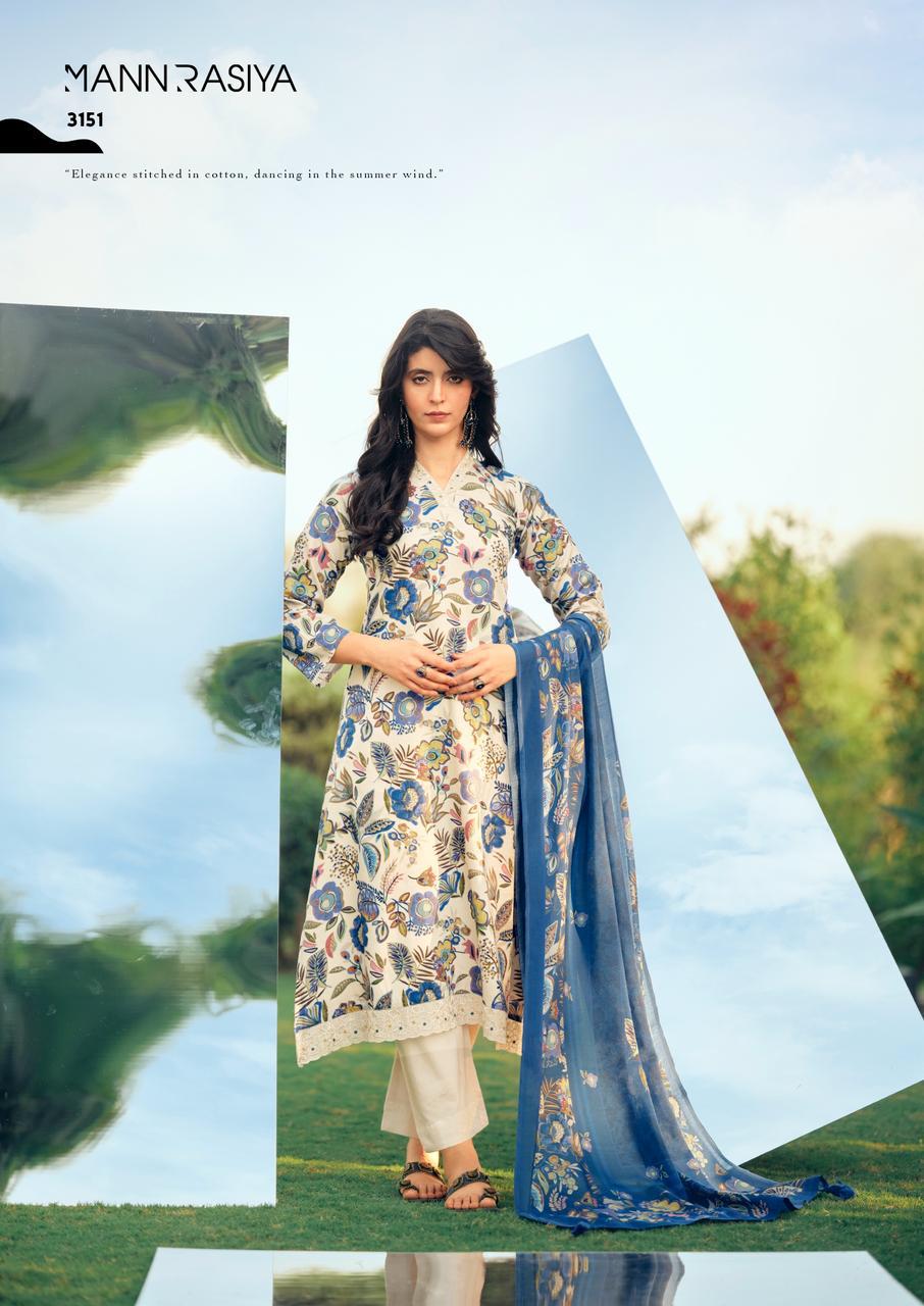 Aaina Mannrasiya Jam Cotton Pant Style Suits Manufacturer