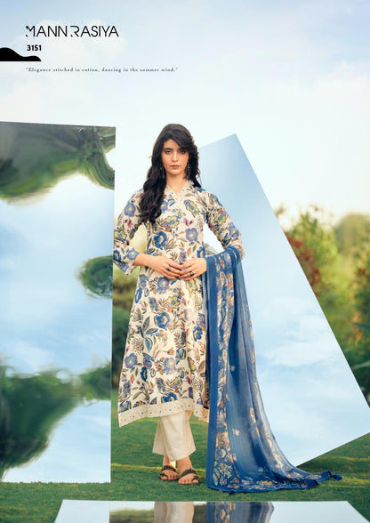 Aaina Mannrasiya Jam Cotton Pant Style Suits Manufacturer