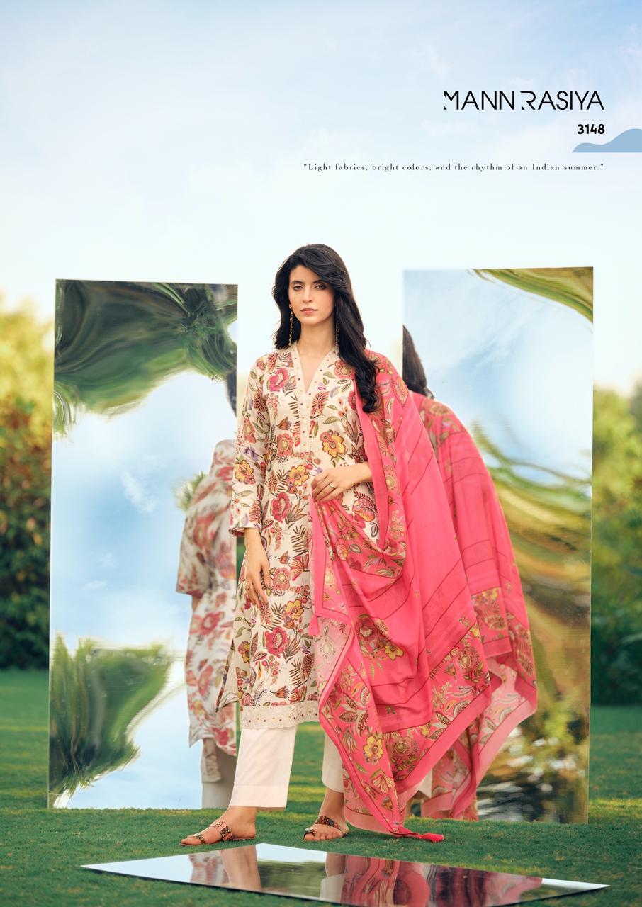 Aaina Mannrasiya Jam Cotton Pant Style Suits Manufacturer