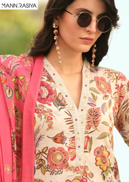 Aaina Mannrasiya Jam Cotton Pant Style Suits Manufacturer