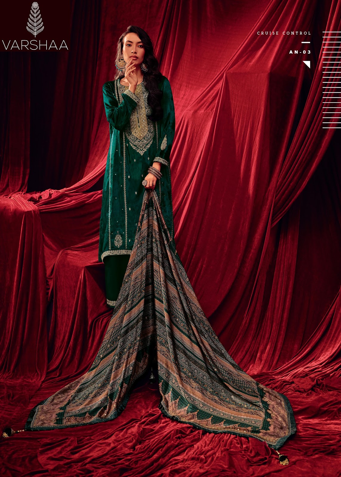 Aaina Varshaa Velvet Suits Wholesaler Gujarat