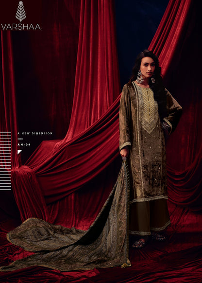 Aaina Varshaa Velvet Suits Wholesaler Gujarat