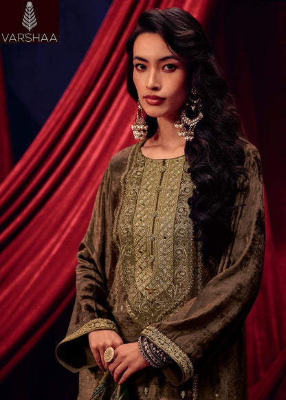 Aaina Varshaa Velvet Suits Wholesaler Gujarat