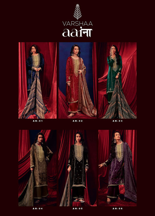 Aaina Varshaa Velvet Suits Wholesaler Gujarat