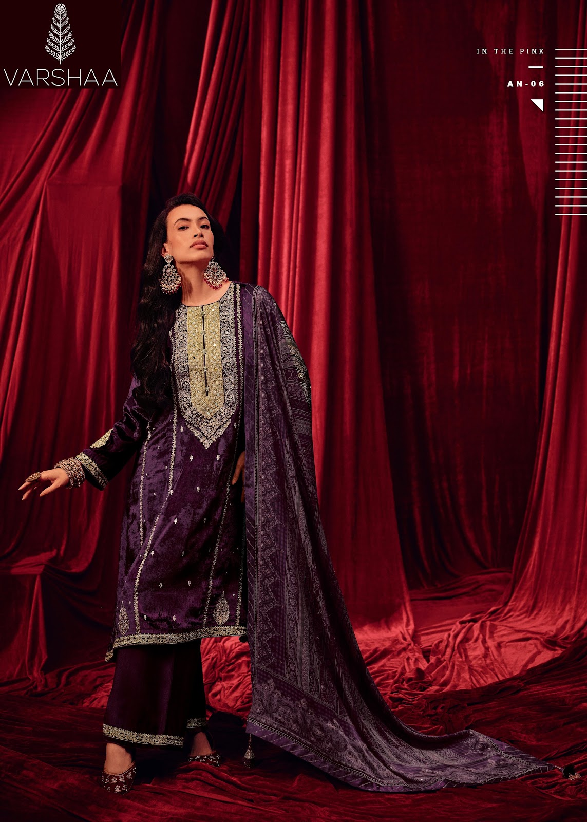 Aaina Varshaa Velvet Suits Wholesaler Gujarat