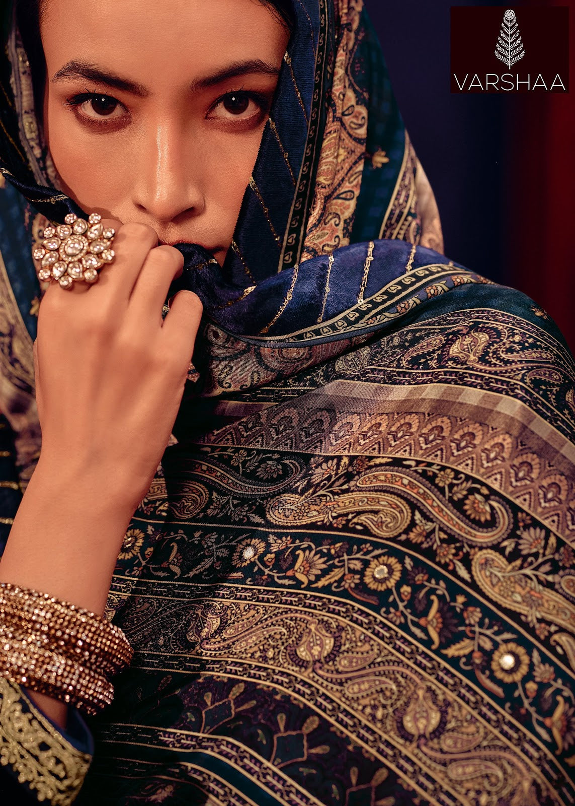 Aaina Varshaa Velvet Suits Wholesaler Gujarat