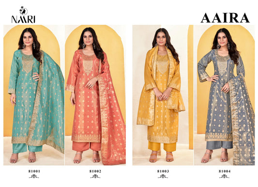 Aaira Naari Jacquard Pant Style Suits Wholesale Price