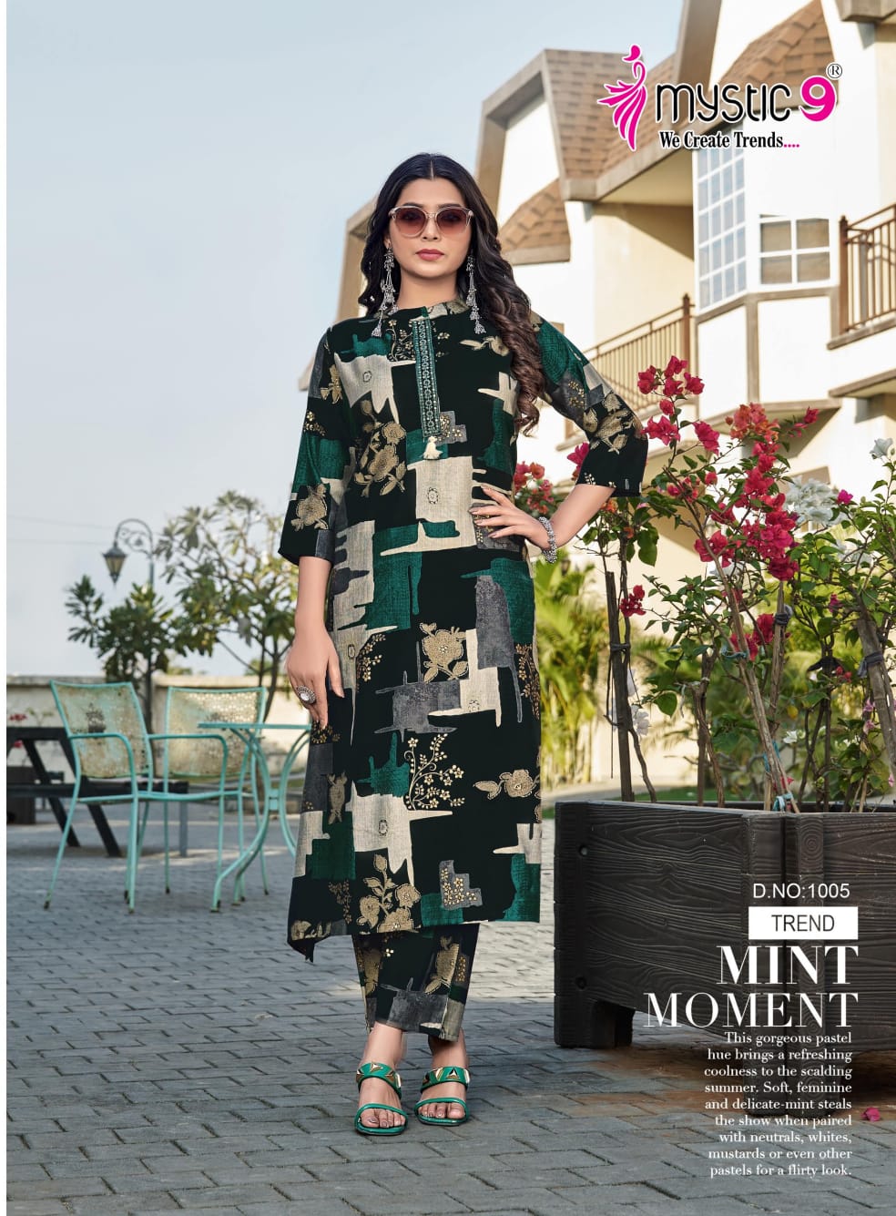 Aaira Vol 1 Mystic 9 Vertican Kurti Pant Set Wholesaler Ahmedabad