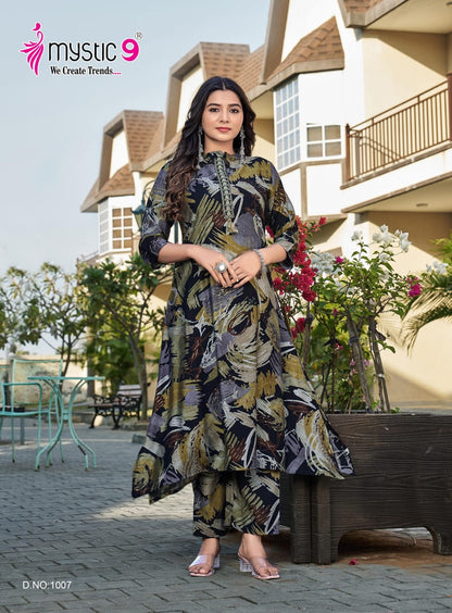 Aaira Vol 1 Mystic 9 Vertican Kurti Pant Set Wholesaler Ahmedabad