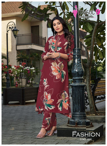 Aaira Vol 1 Mystic 9 Vertican Kurti Pant Set Wholesaler Ahmedabad