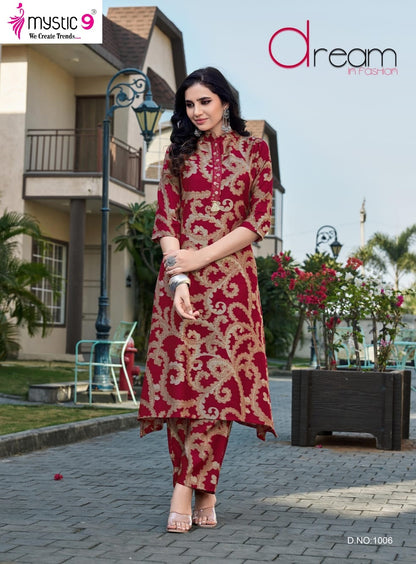 Aaira Vol 1 Mystic 9 Vertican Kurti Pant Set Wholesaler Ahmedabad