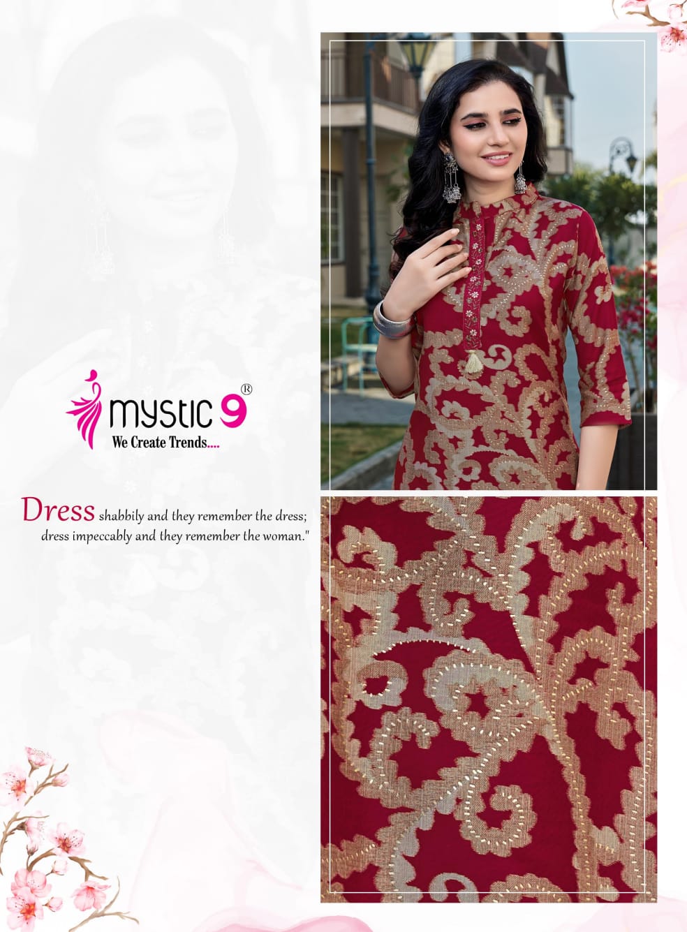 Aaira Vol 1 Mystic 9 Vertican Kurti Pant Set Wholesaler Ahmedabad