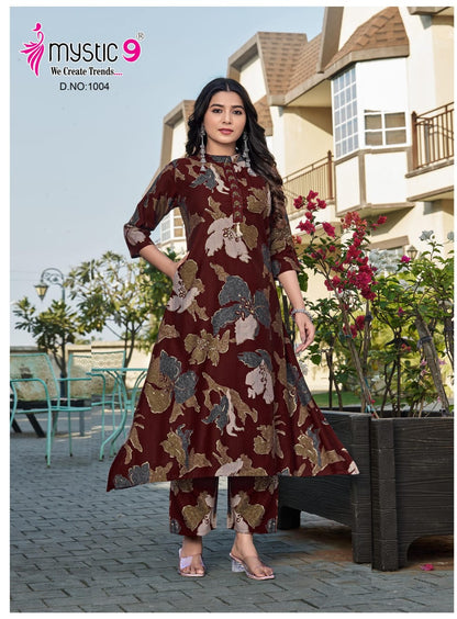 Aaira Vol 1 Mystic 9 Vertican Kurti Pant Set Wholesaler Ahmedabad