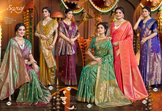 Aakansha Silk Saroski Vol 4 Saroj Sarees Exporter Ahmedabad