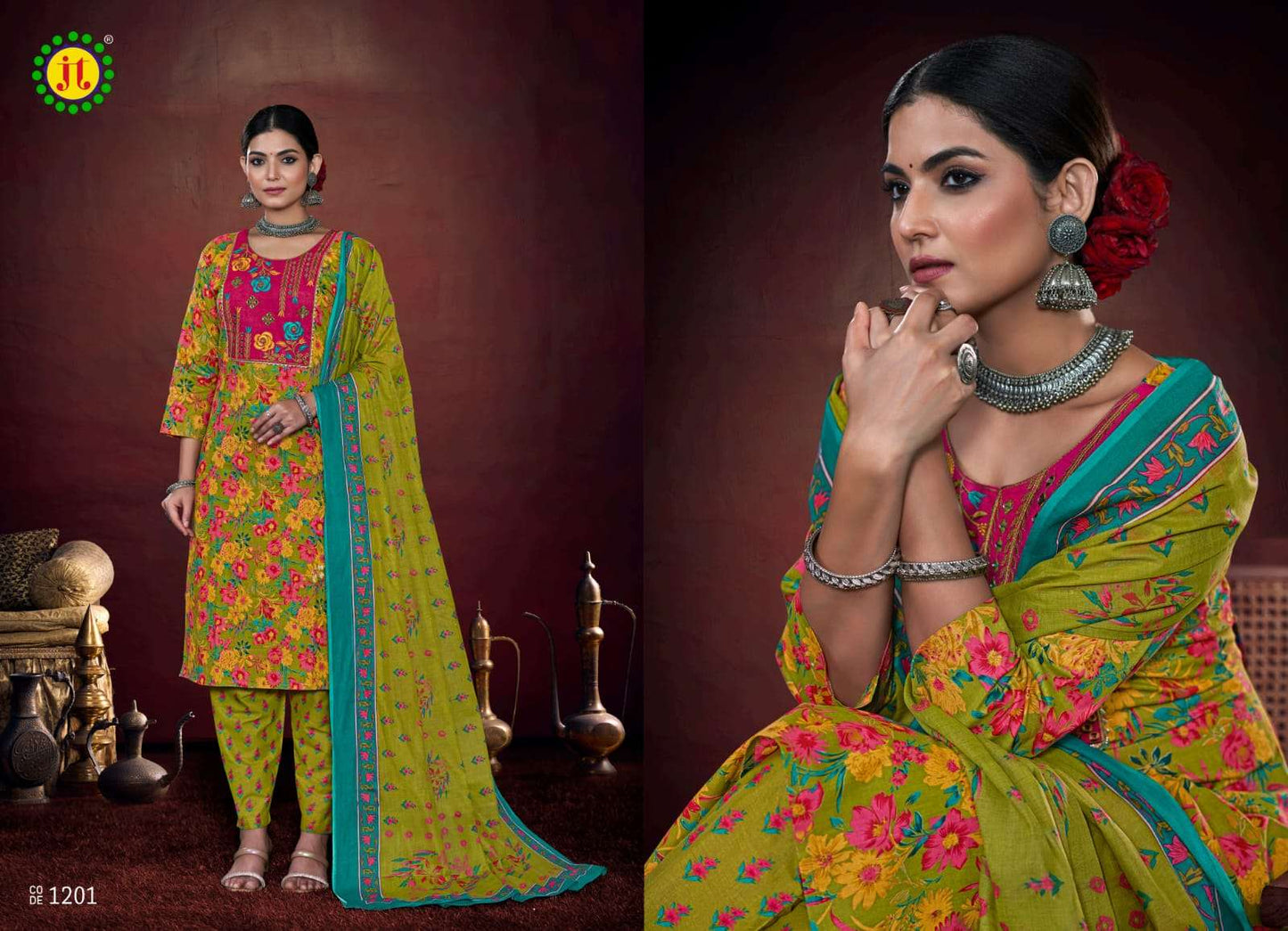 Aakansha Vol 12 Jt Lawn Cotton Karachi Salwar Suits Wholesaler Gujarat