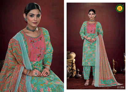 Aakansha Vol 12 Jt Lawn Cotton Karachi Salwar Suits Wholesaler Gujarat