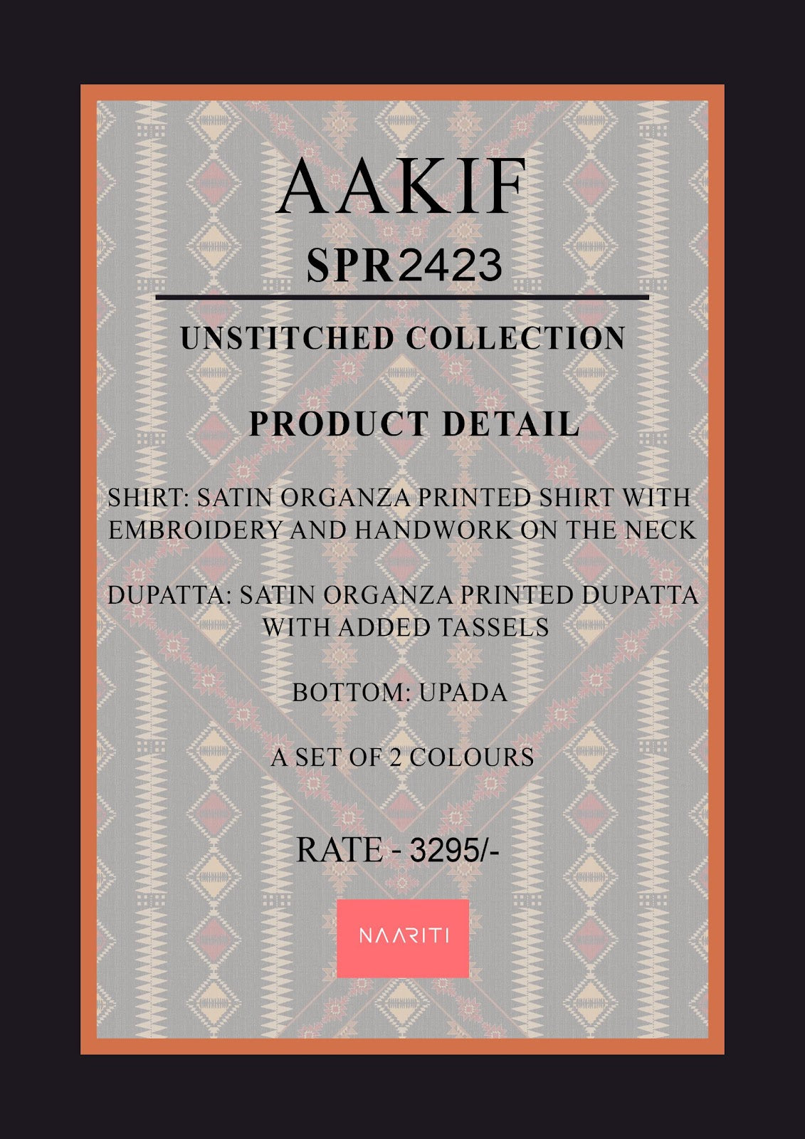 Aakif Naariti Organza Pant Style Suits Supplier Gujarat