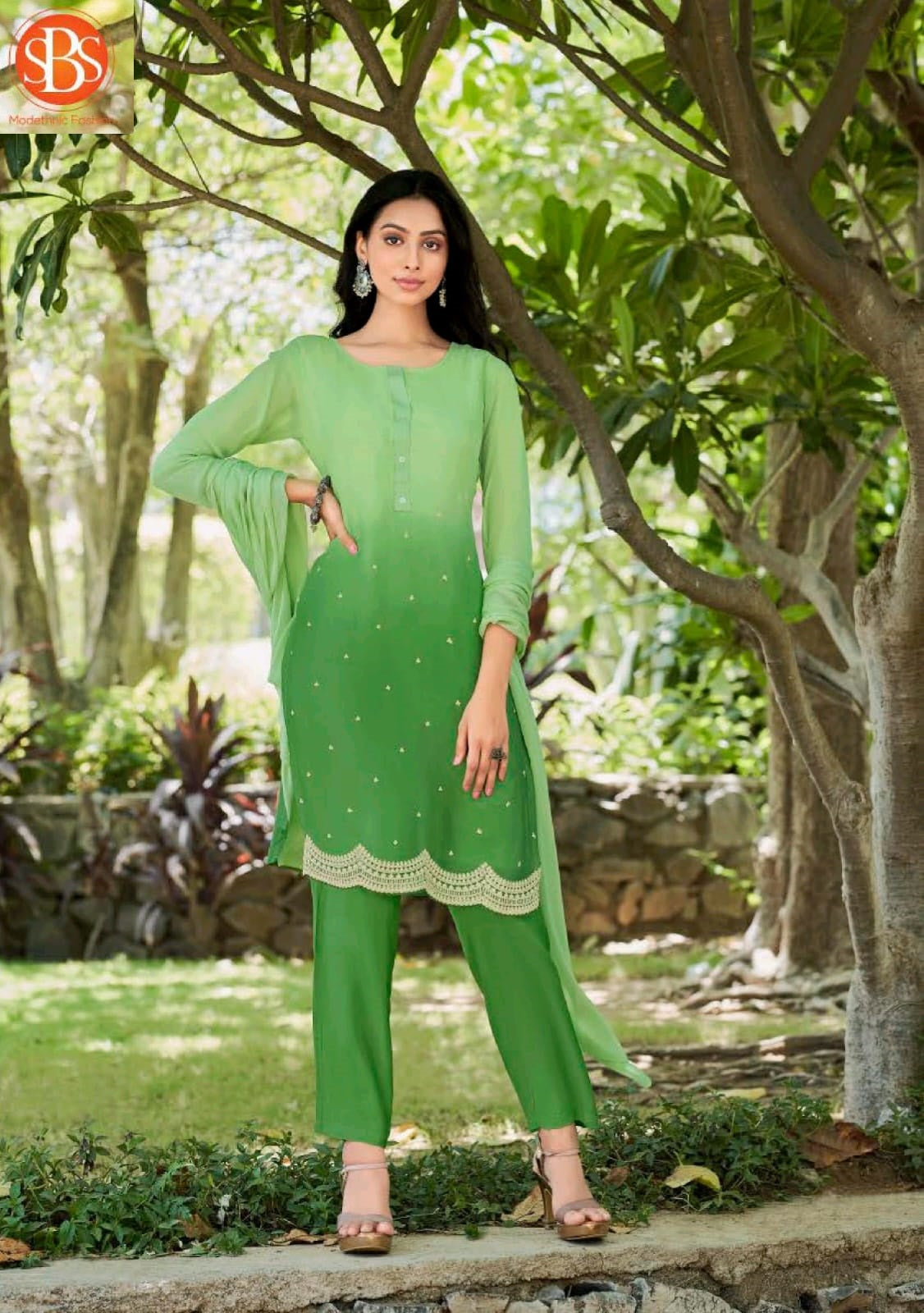 Aakriti Sbs Georgette Readymade Pant Style Suits Wholesale