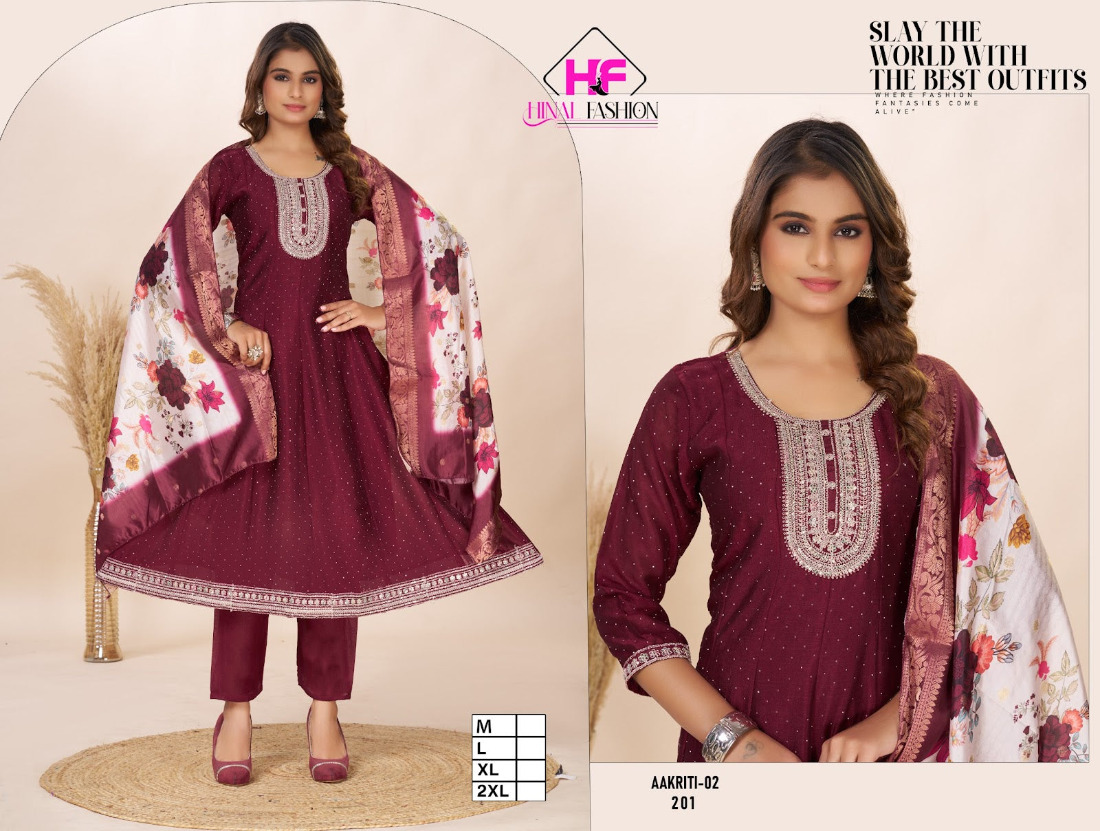 Aakriti Vol 2 Hinal Fashion Vichitra Silk Readymade Anarkali Suits Supplier Ahmedabad