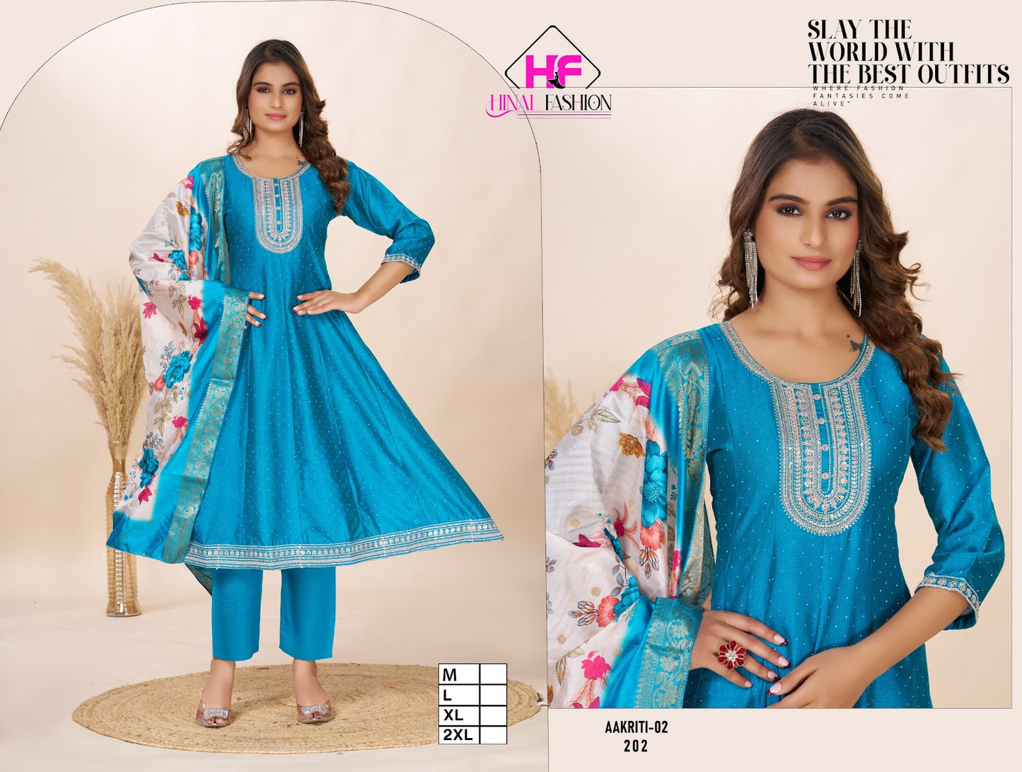 Aakriti Vol 2 Hinal Fashion Vichitra Silk Readymade Anarkali Suits Supplier Ahmedabad