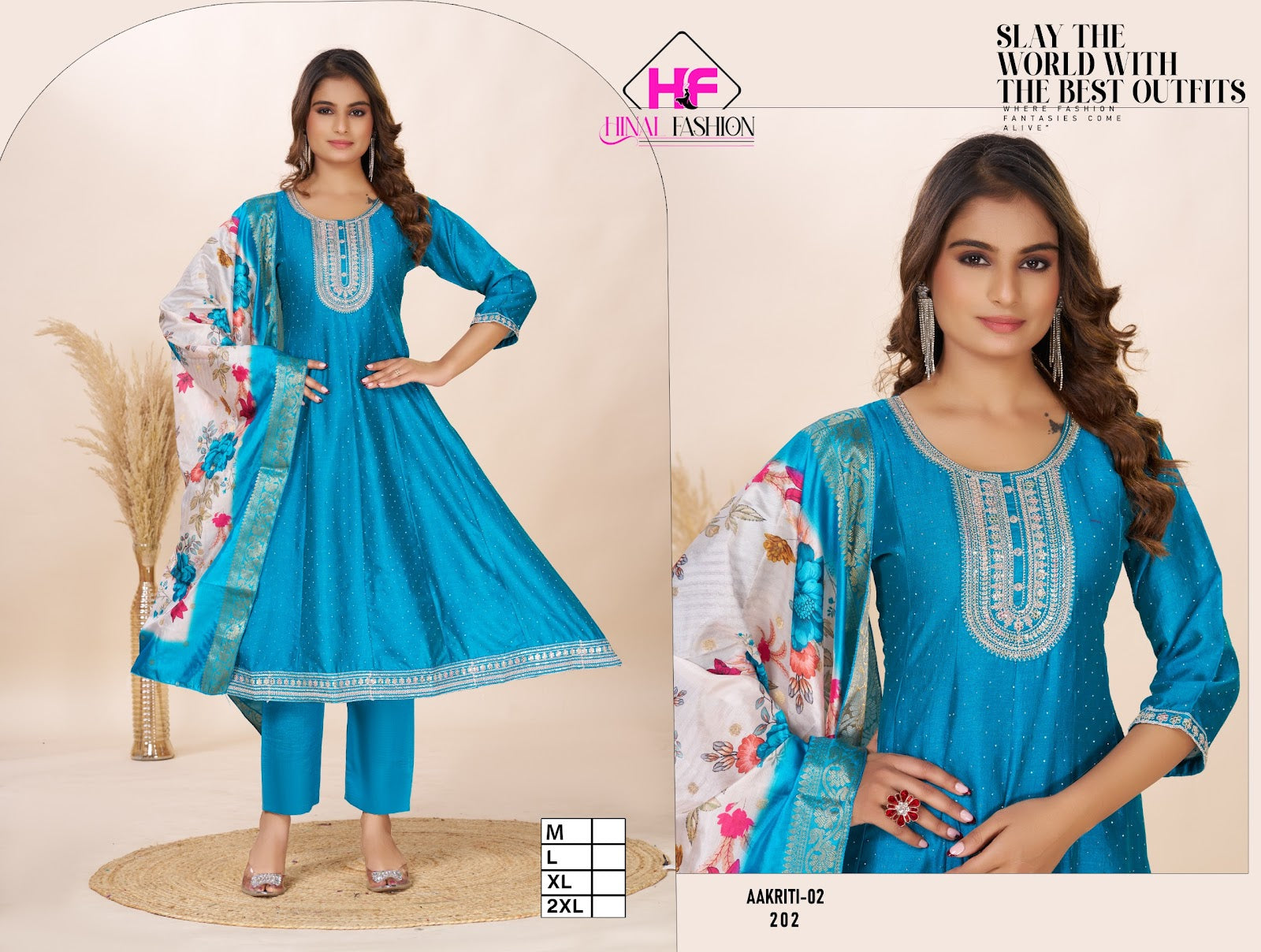 Aakriti Vol 2 Hinal Fashion Vichitra Silk Readymade Anarkali Suits Supplier Ahmedabad