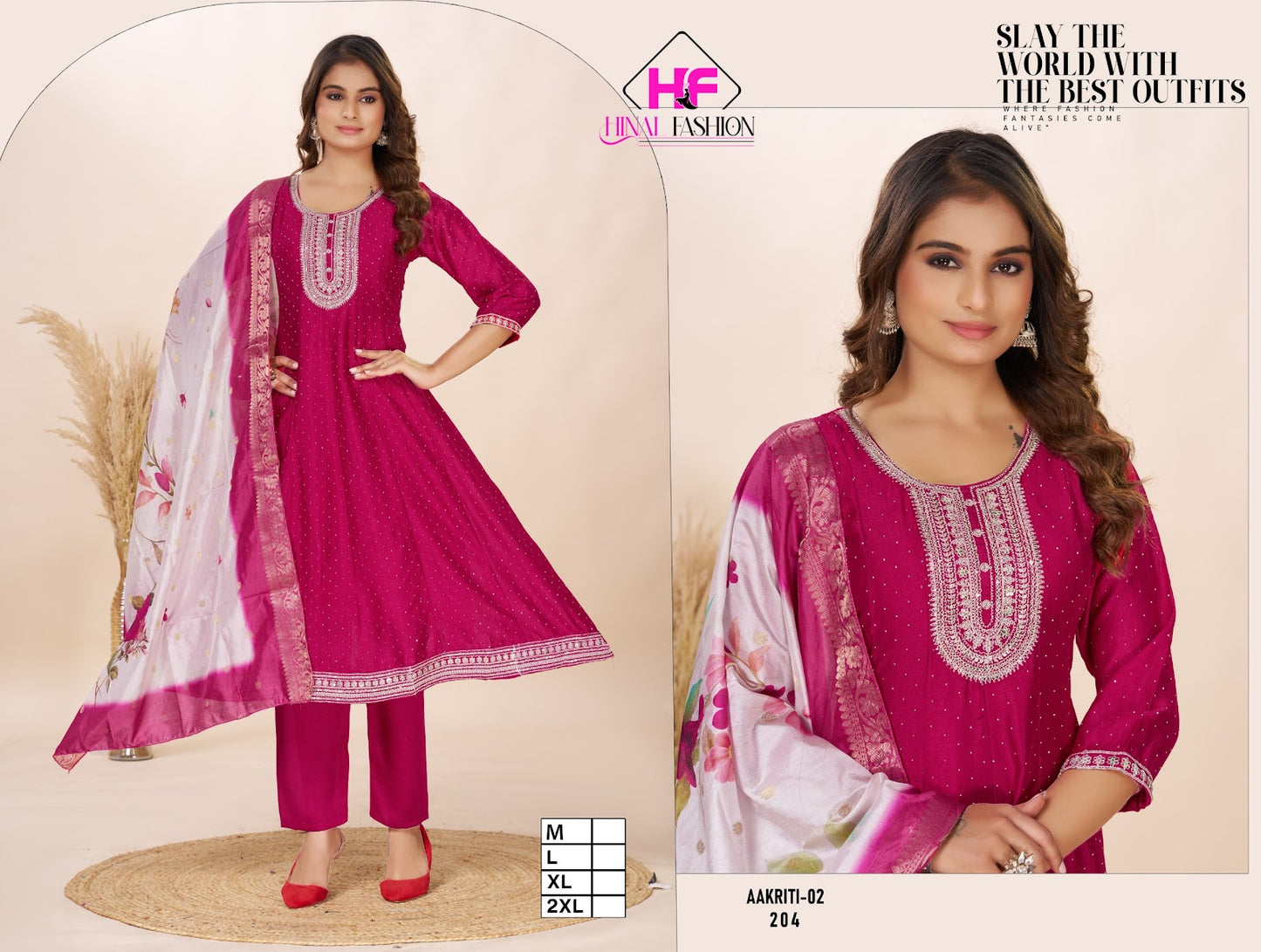 Aakriti Vol 2 Hinal Fashion Vichitra Silk Readymade Anarkali Suits Supplier Ahmedabad