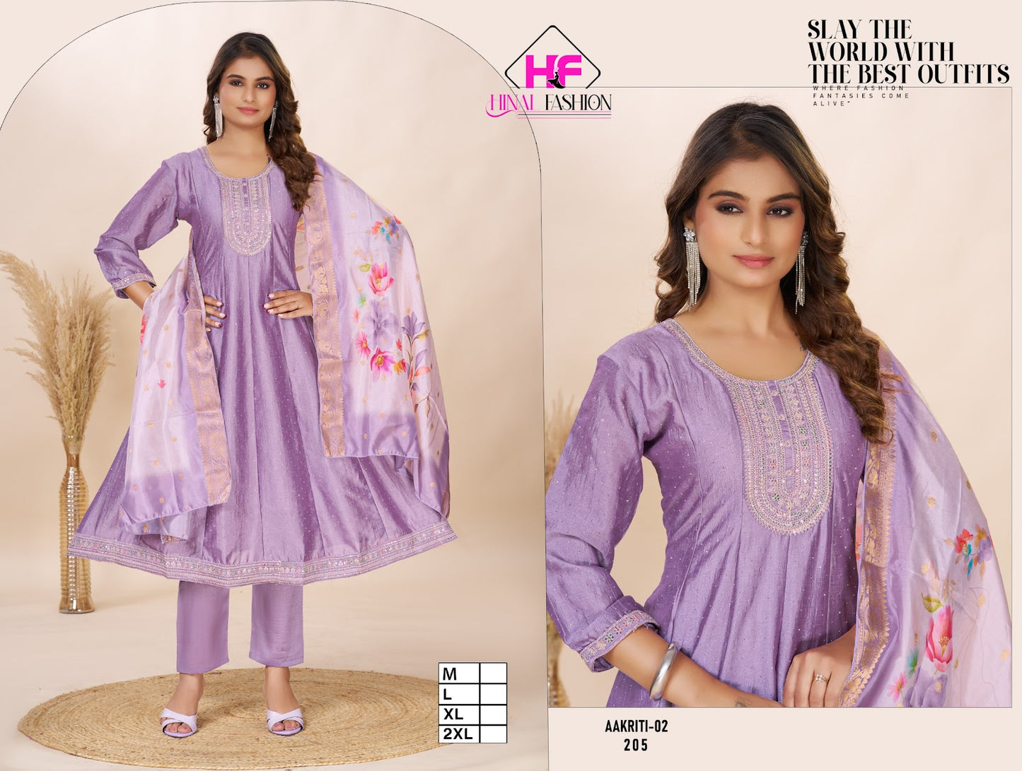 Aakriti Vol 2 Hinal Fashion Vichitra Silk Readymade Anarkali Suits Supplier Ahmedabad