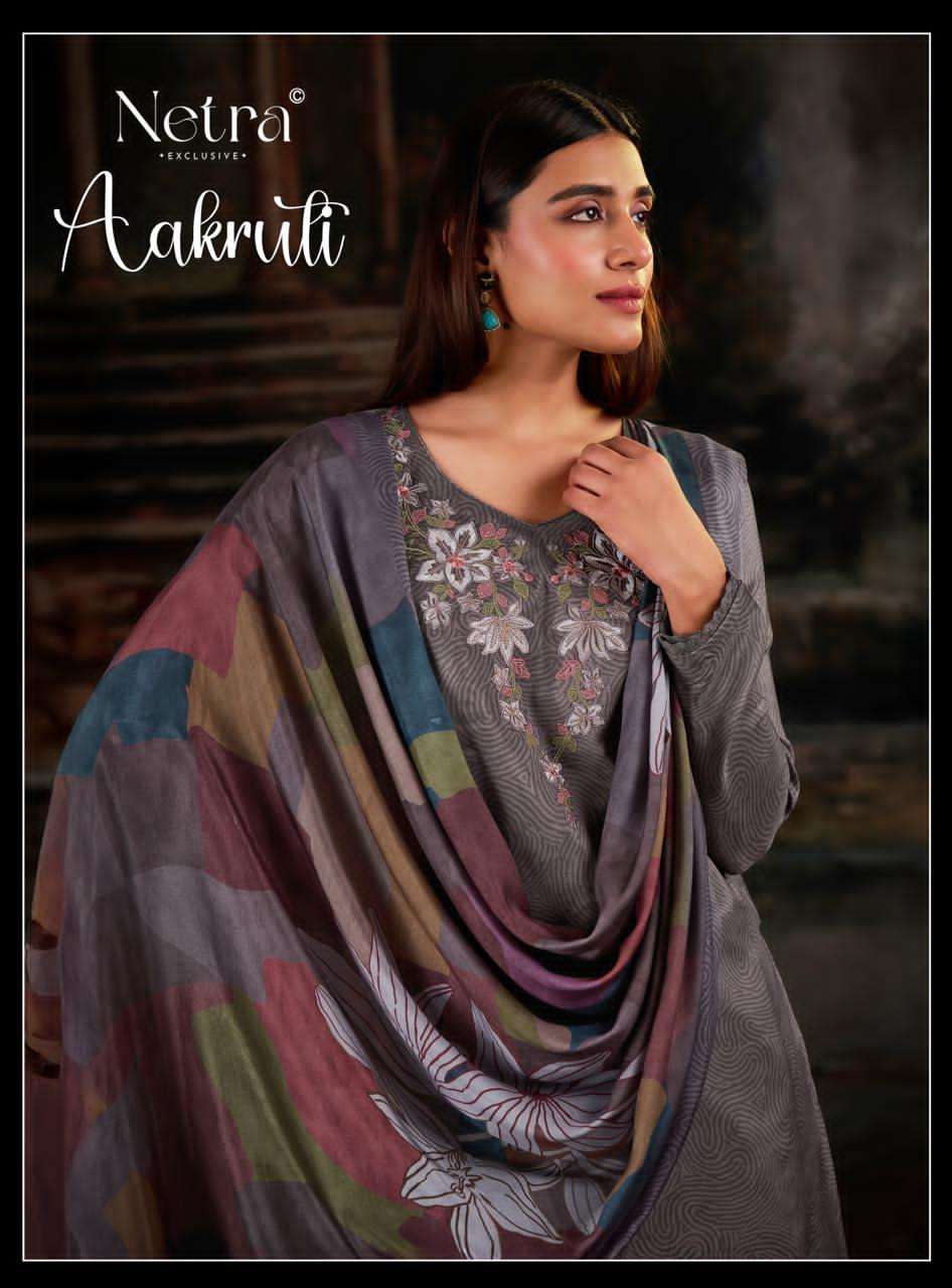Aakruti Netra Muslin Plazzo Style Suits Exporter Ahmedabad