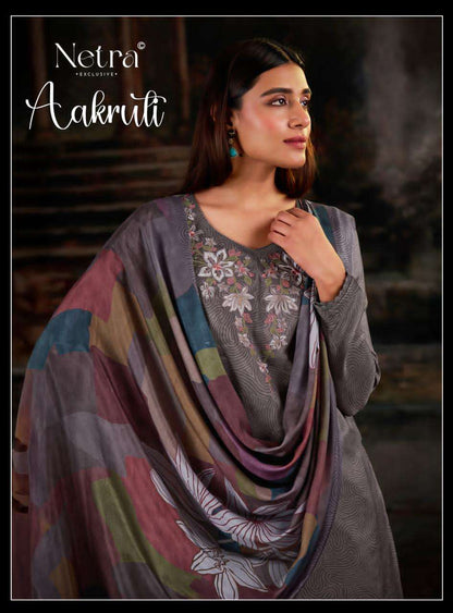 Aakruti Netra Muslin Plazzo Style Suits Exporter Ahmedabad