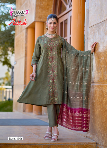 Aakruti Vol 1 Mystic 9 Vertican Readymade Anarkali Suits Wholesale Rate