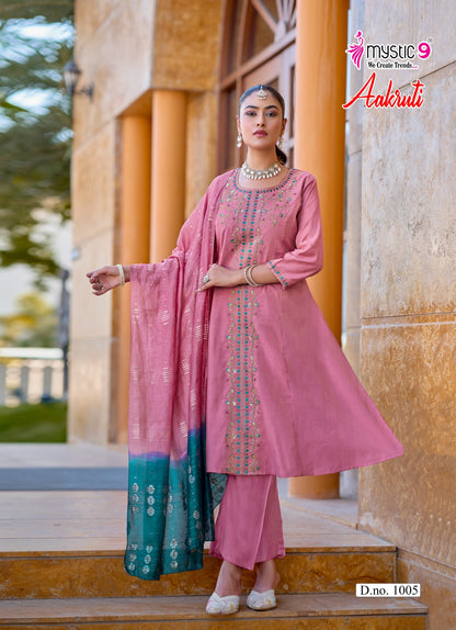 Aakruti Vol 1 Mystic 9 Vertican Readymade Anarkali Suits Wholesale Rate