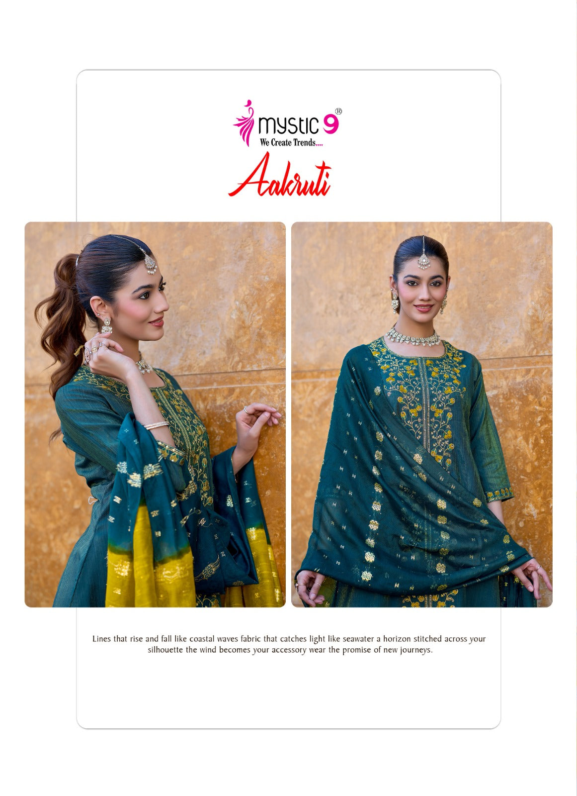 Aakruti Vol 1 Mystic 9 Vertican Readymade Anarkali Suits Wholesale Rate