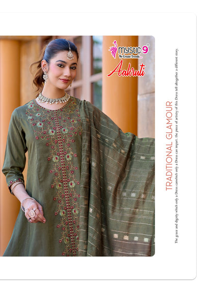 Aakruti Vol 1 Mystic 9 Vertican Readymade Anarkali Suits Wholesale Rate