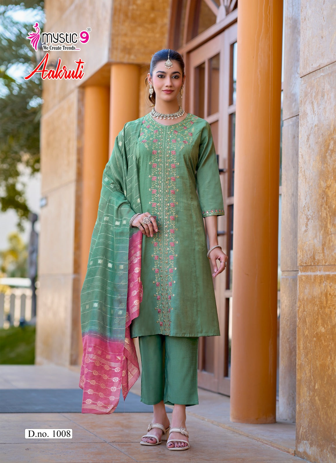 Aakruti Vol 1 Mystic 9 Vertican Readymade Anarkali Suits Wholesale Rate