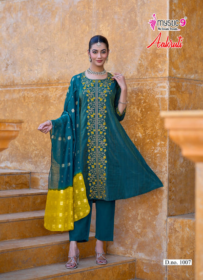 Aakruti Vol 1 Mystic 9 Vertican Readymade Anarkali Suits Wholesale Rate