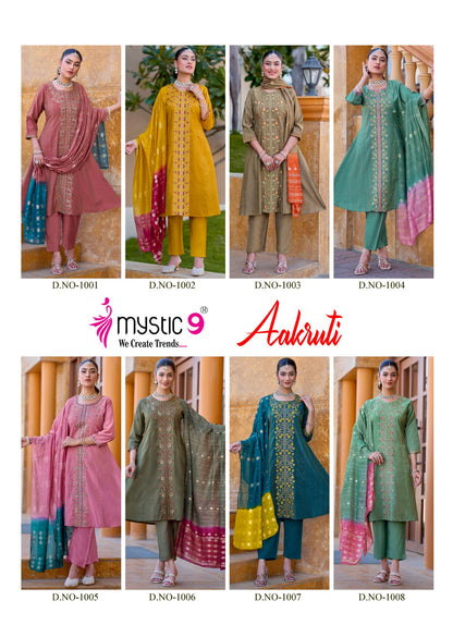 Aakruti Vol 1 Mystic 9 Vertican Readymade Anarkali Suits Wholesale Rate