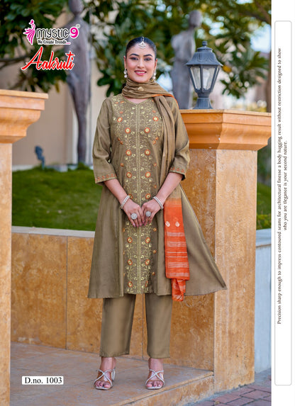 Aakruti Vol 1 Mystic 9 Vertican Readymade Anarkali Suits Wholesale Rate