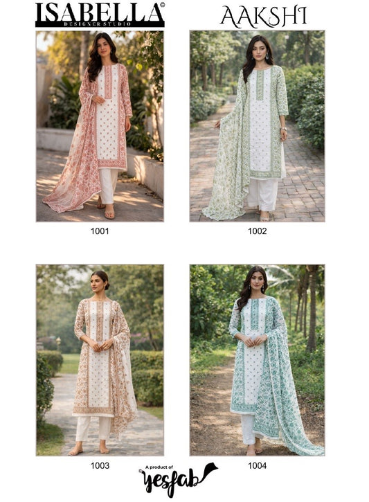 Aakshi Yesfab Isabella Cambric Pant Style Suits Manufacturer India