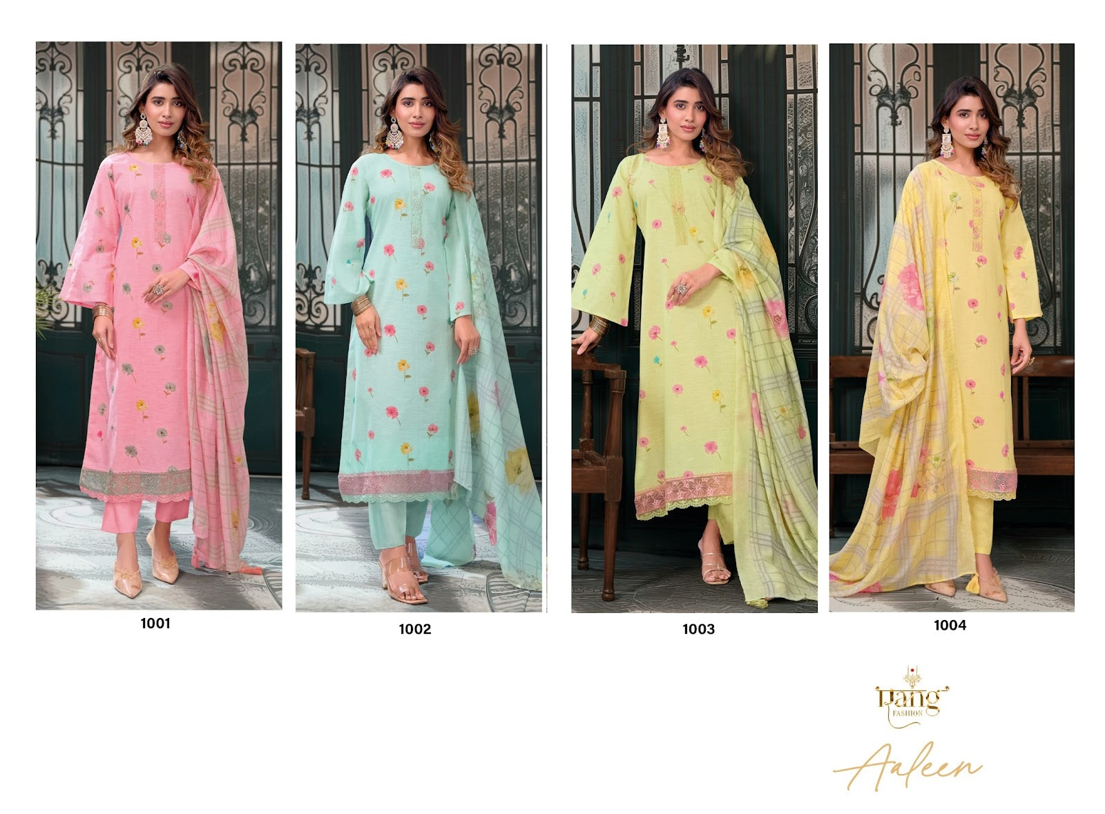 Aaleen Rang Fashion Viscose Linen Pant Style Suits Supplier India