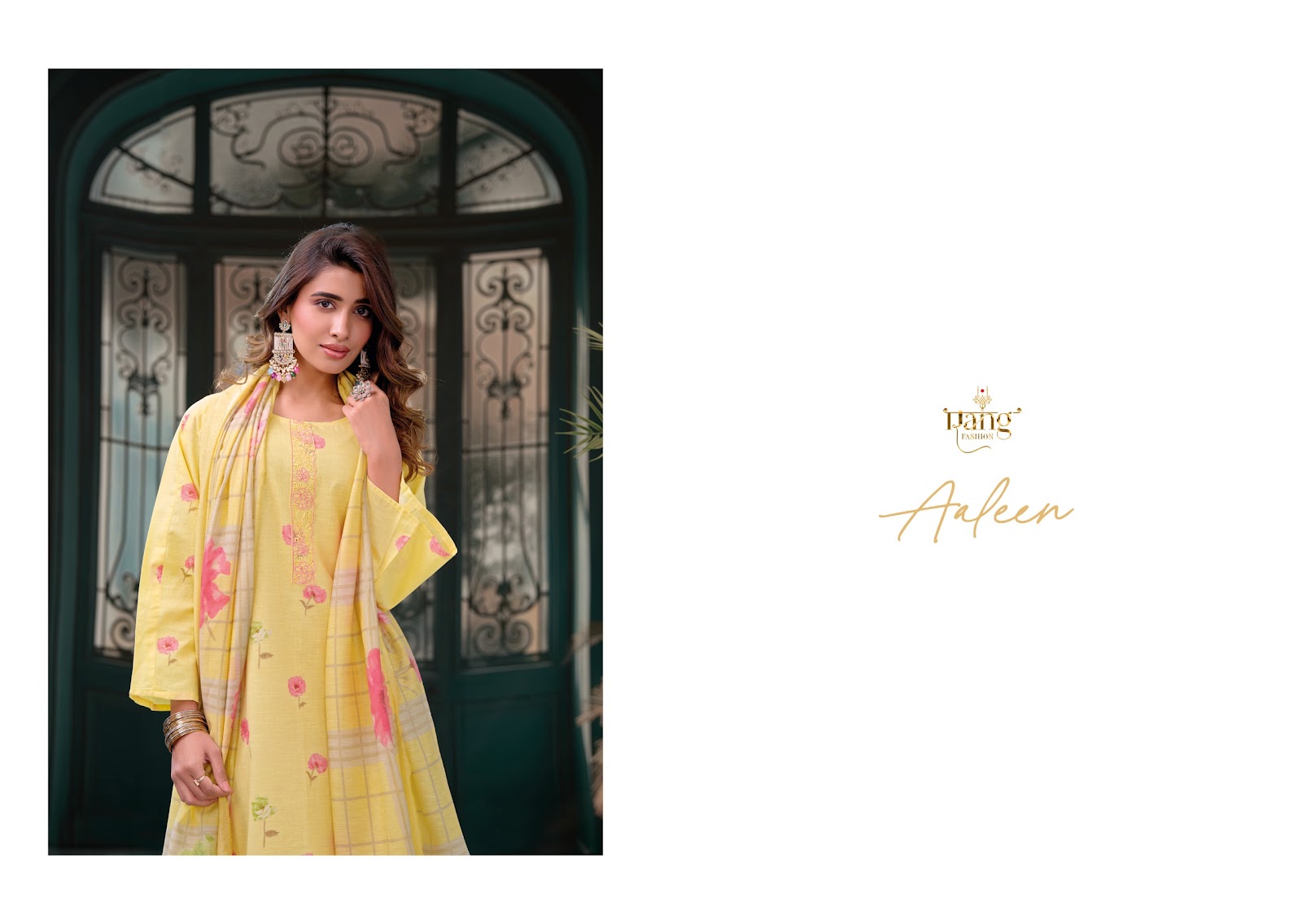 Aaleen Rang Fashion Viscose Linen Pant Style Suits Supplier India