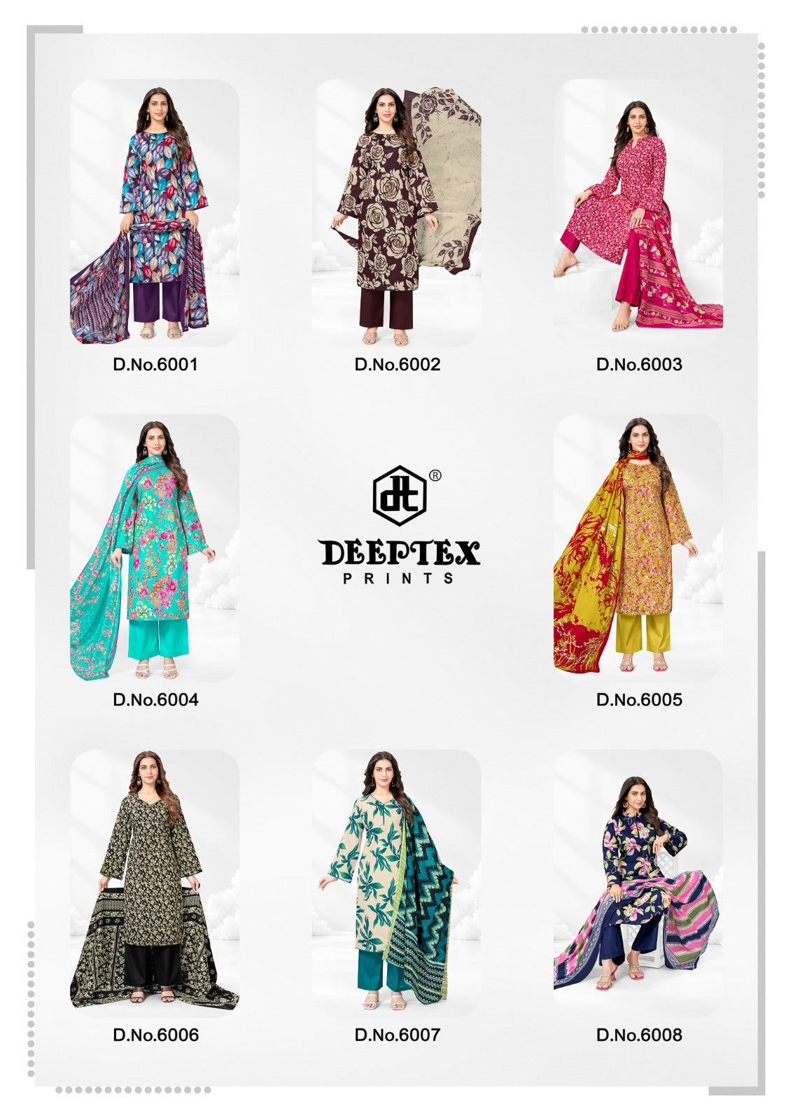 Aalia Afreen Vol 6 Deeptex Prints Cotton Karachi Salwar Suits Supplier Gujarat