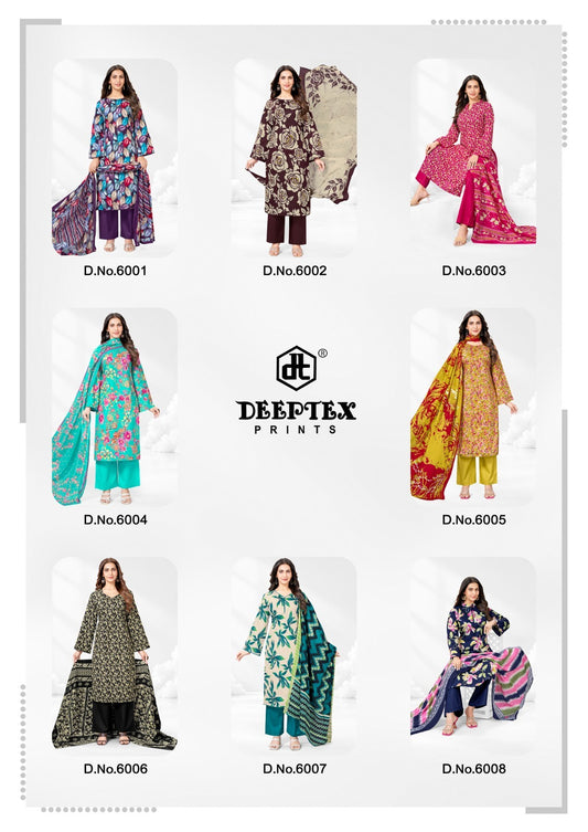 Aalia Afreen Vol 6 Deeptex Prints Cotton Karachi Salwar Suits Supplier Gujarat