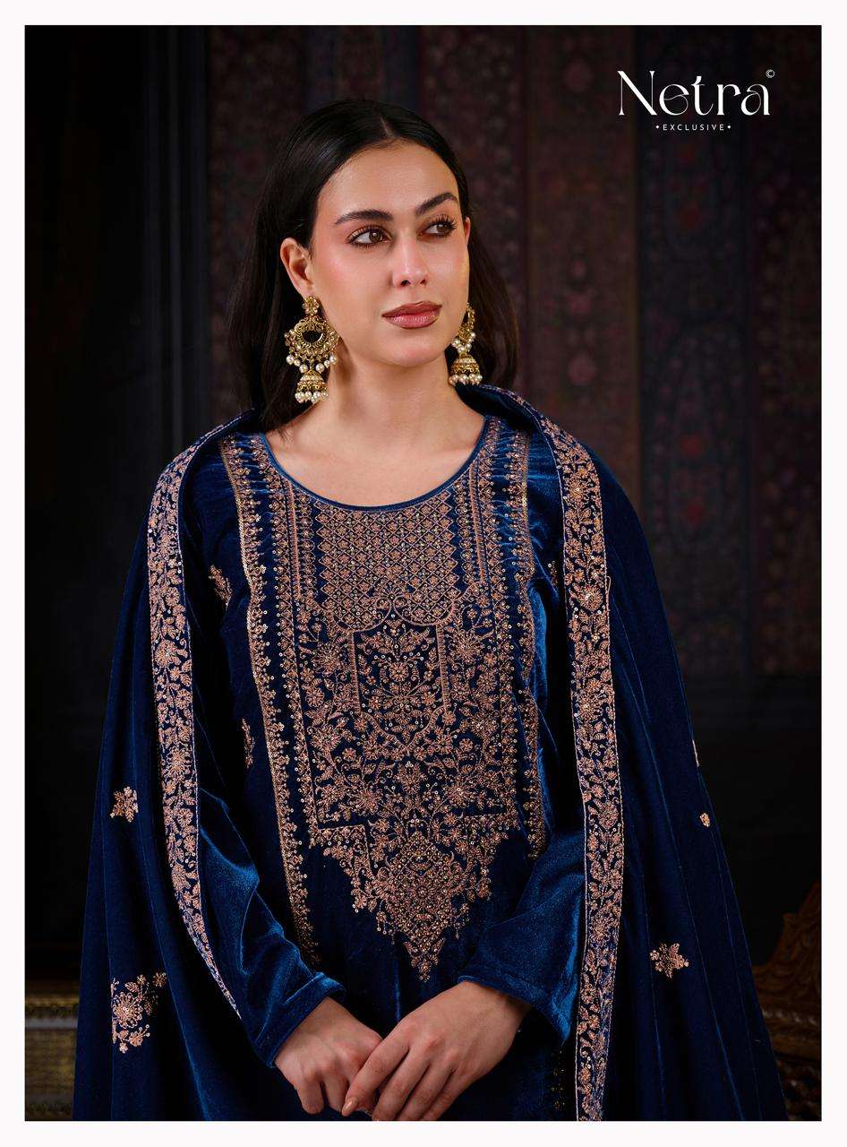 Aaliya Netra Premium Silk Velvet Suits Manufacturer India