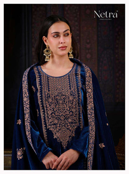 Aaliya Netra Premium Silk Velvet Suits Manufacturer India