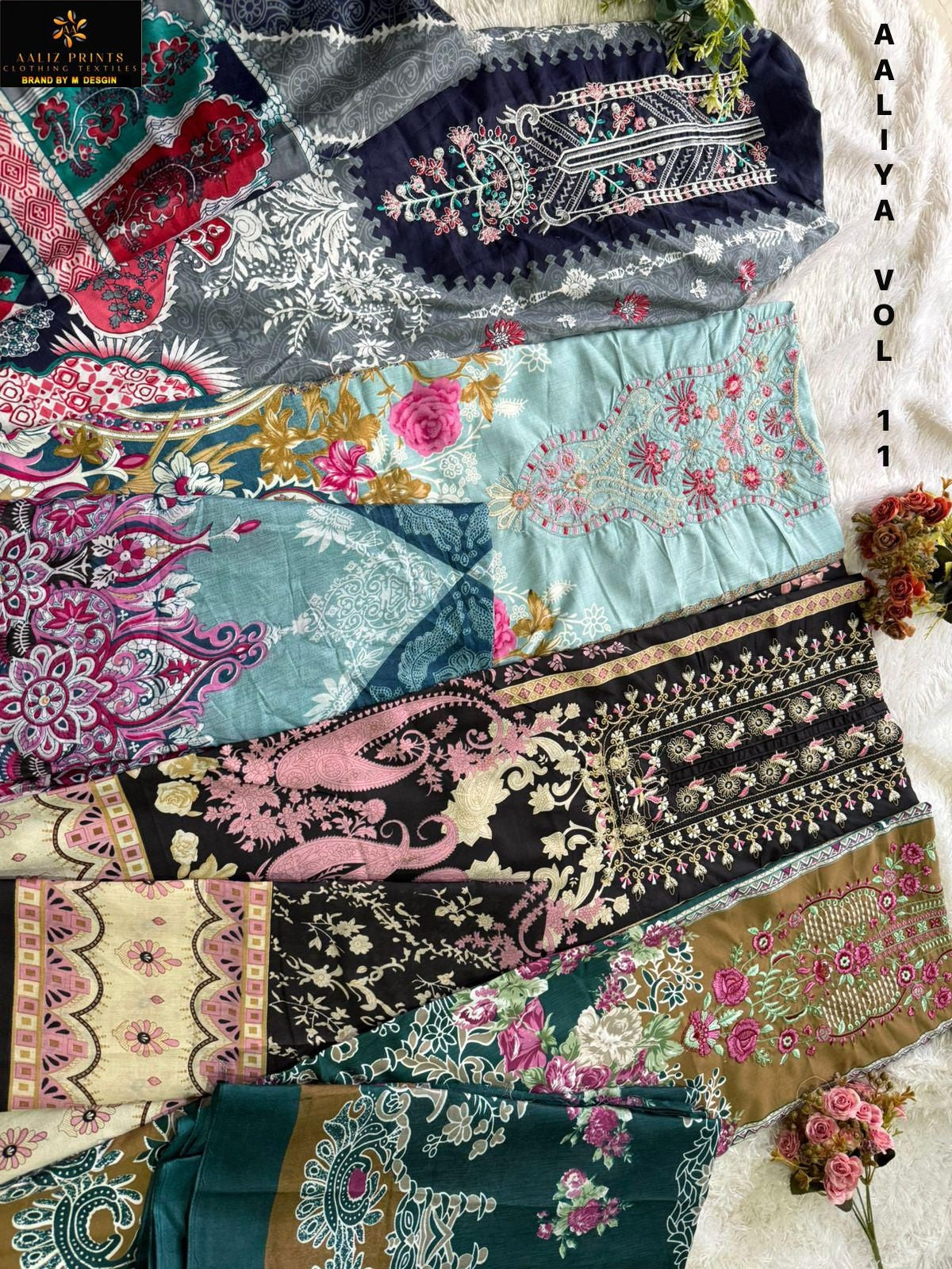 Aaliya Vol 11 Aaliz Prints Cotton Karachi Salwar Suits Wholesale