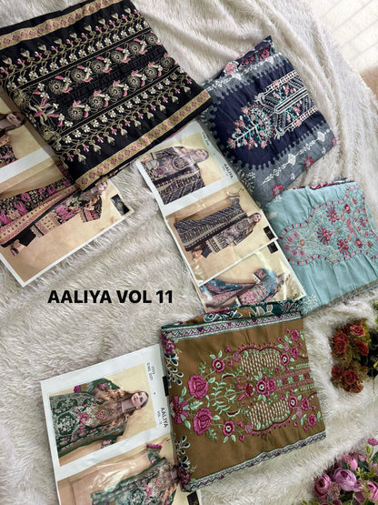 Aaliya Vol 11 Aaliz Prints Cotton Karachi Salwar Suits Wholesale