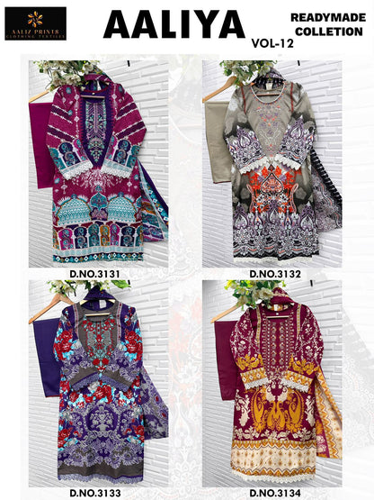 Aaliya Vol 12 Aaliz Prints Cotton Karachi Readymade Suits Supplier