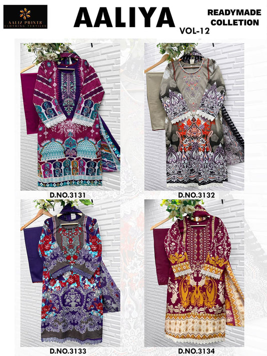 Aaliya Vol 12 Aaliz Prints Cotton Karachi Readymade Suits Supplier