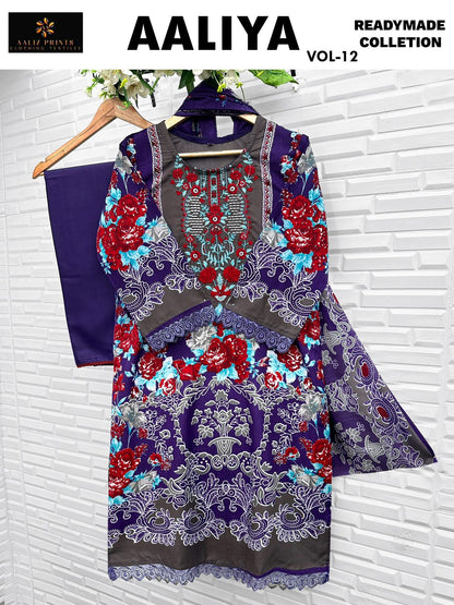 Aaliya Vol 12 Aaliz Prints Cotton Karachi Readymade Suits Supplier